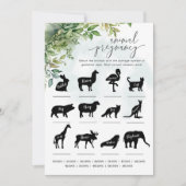 Invitation Baby shower de grossesse animale (Devant)