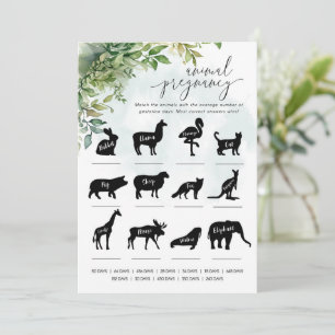 Invitation Baby shower de grossesse animale