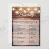 Invitation Baby shower de grossesse  de bébé en bois (Devant)