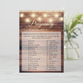 Invitation Baby shower de grossesse  de bébé en bois (Debout devant)