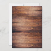 Invitation Baby shower de grossesse  de bébé en bois (Dos)