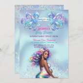 Invitation Baby shower de grossesse de maman mère (Devant / Derrière)