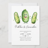 Invitation Baby shower de grossesse vert Picks Concombre (Devant)