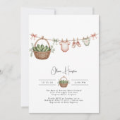 Invitation Baby shower de grossesse vert Picks Concombre (Devant)