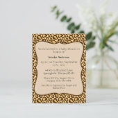Invitation Baby shower de guépard (Debout devant)