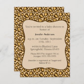Invitation Baby shower de guépard (Devant / Derrière)