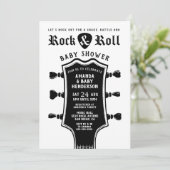 Invitation Baby shower de guitare rock and Roll (Debout devant)