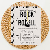 Invitation Baby shower de Guitare Rock et Roll