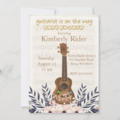 Invitation Baby shower de guitare vintage  (Devant)