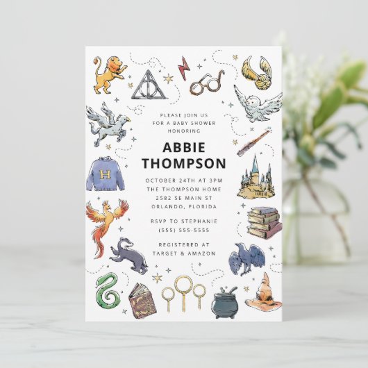 Invitation Baby shower de Harry Potter Icon (Debout devant)