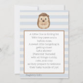 Invitation Baby shower de hérisson (Dos)