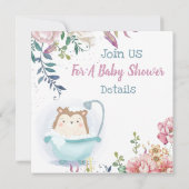 Invitation Baby shower de hérisson (Dos)