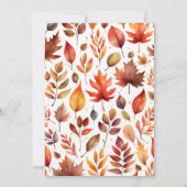 Invitation Baby shower de hérisson d'automne Woodland (Dos)