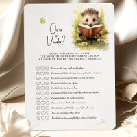 Baby shower de hérisson de plus ou moins?