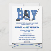 Invitation Baby shower de hockey sur glace (Devant)