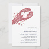 Invitation Baby shower de homard nautique (Devant)