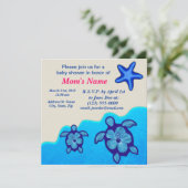 Invitation Baby shower de Honu de garçon (Debout devant)