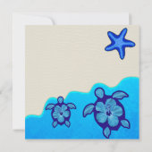 Invitation Baby shower de Honu de garçon (Dos)