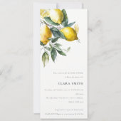 Invitation Baby shower de jardin de citron jaune minimal Boho (Devant)