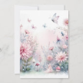 Invitation Baby shower de jardin de fées (Dos)