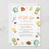 Invitation Baby shower de jardin de Little Ladybug (Devant)