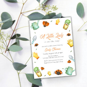 Invitation Baby shower de jardin de Little Ladybug