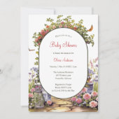 Invitation Baby shower de jardin enchanté magique Whimsical (Devant)
