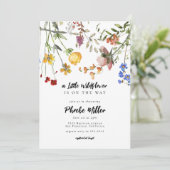 Invitation Baby shower de Jardin Fleur Petit Fleur sauvage (Debout devant)