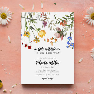Invitation Baby shower de Jardin Fleur Petit Fleur sauvage