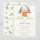 Invitation Baby shower de jardin| Jumeaux (Devant / Derrière)