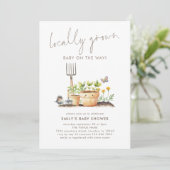 Invitation Baby Shower de Jardin Local (Debout devant)