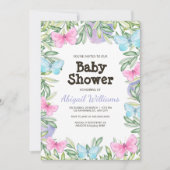 Invitation Baby shower de jardin papillon (Devant)
