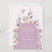 Invitation Baby shower de jardin papillon (Devant)