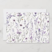 Invitation Baby shower de jardin papillon Lilac Fleur sauvage (Dos)