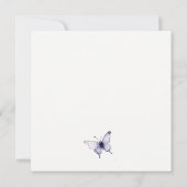 Invitation Baby shower de jardin papillon Lilac Fleur sauvage (Dos)