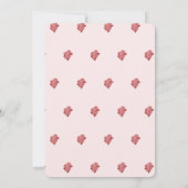 Invitation Baby shower de jardin, Rose (Dos)