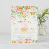 Invitation Baby shower de jardin secret enchanté (Debout devant)