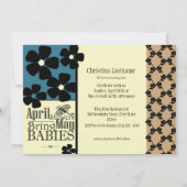 Invitation Baby shower de jardin vintage (Dos)
