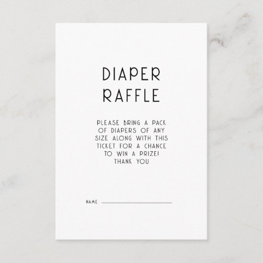 Invitation Baby shower de jauge noir blanc en texte simple (Devant)