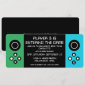 Invitation Baby shower de jeu de l'ordinateur de nouveauté am (Devant / Derrière)