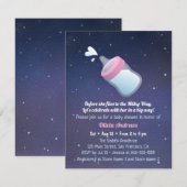 Invitation Baby shower de jeu d'Humours de la voie Lactée (Devant / Derrière)