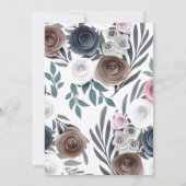 Invitation Baby shower De Jolies Fleurs De Papier Fabriqué À  (Dos)