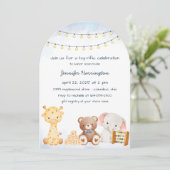 Invitation Baby shower de jouet farci Cute (Debout devant)
