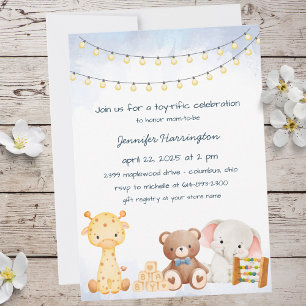 Invitation Baby shower de jouet farci Cute