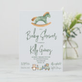 Invitation Baby shower de jouets Boho Neutres pour les Chevau (Debout devant)
