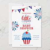 Invitation Baby shower de juillet Patriotic Firecracker (Devant)