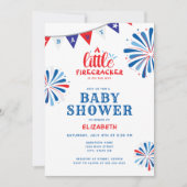 Invitation Baby shower de juillet Patriotic Firecracker (Devant)