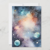 Invitation Baby shower de jumeaux astronautes de l'espace ext (Dos)