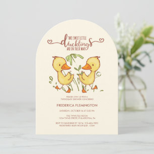 Invitation Baby shower de jumeaux de canot