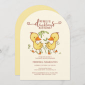 Invitation Baby shower de jumeaux de canot (Devant / Derrière)